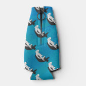 Anteater op blauw flesjeskoeler (Achterkant)