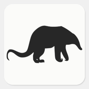 Anteater Silhouette Vierkante Sticker
