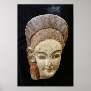 Antefix met vrouw kop uit Cerveteri Poster