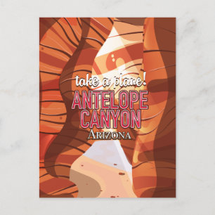 Antelope Canyon Arizona reisposter. Feestdagenkaart