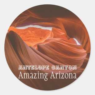 Antelope Canyon Arizona   Sandstone Desert Valley Ronde Sticker