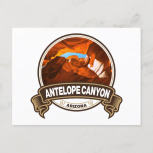 Antelope Canyon Arizona Travel Badge Briefkaart