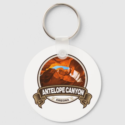 Antelope Canyon Arizona Travel Badge Sleutelhanger (Voorkant)