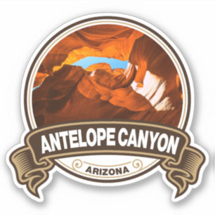 Antelope Canyon Arizona Travel Badge Sticker