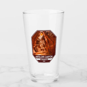 Antelope Canyon Arizona Travel Emblem Glas