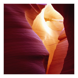 Antelope canyon met hout foto afdruk