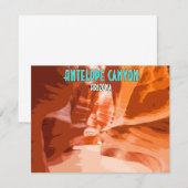 Antelope Canyon Page Arizona  platte Kaart (Voorkant / Achterkant)