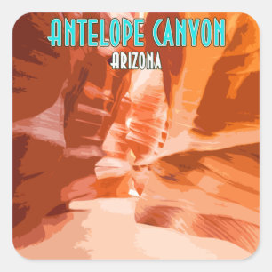 Antelope Canyon Page Arizona  Vierkante Sticker
