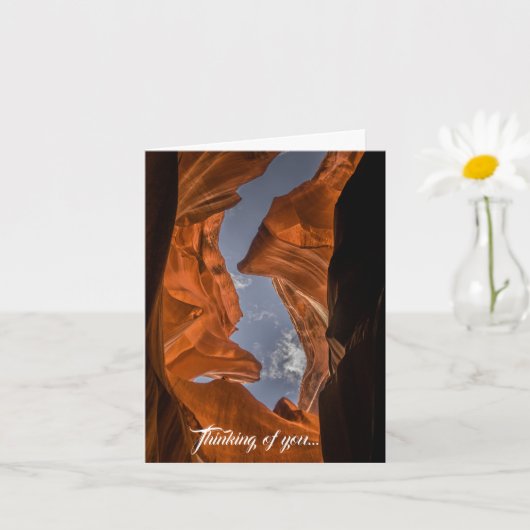 Antelope Canyon Sky Uitzicht Arizona Card Kaart (Kleine Plant)