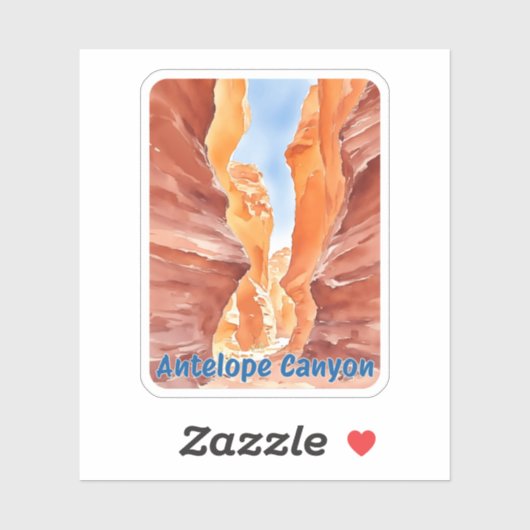 Antelope Canyon Waterverf Sticker (Vel)