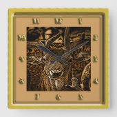 Antelope Deer Vierkante Klok (Voorkant)