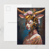 Antelope Headdress Science Fiction Briefkaart (Voorkant / Achterkant)