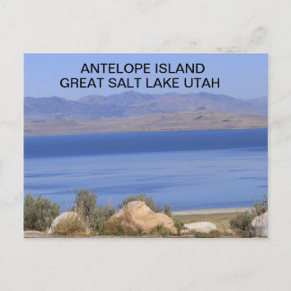 Antelope Island Great Salt Lake in het Briefkaart 