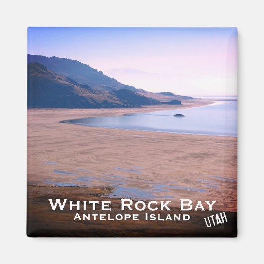 Antelope Island, White Rock Bay, Utah Landscape Magneet (Voorkant)