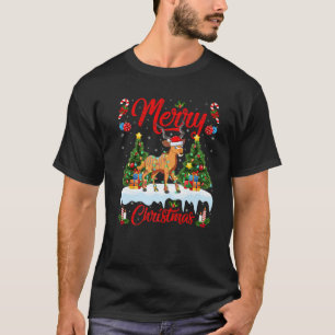 Antelope Lover Xmas die Santa Hat Antelope Ch aans T-shirt