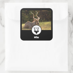 Antelope Silhouette Name Tag Foto