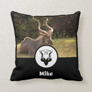 Antelope Silhouette Name Tag Foto Kussen