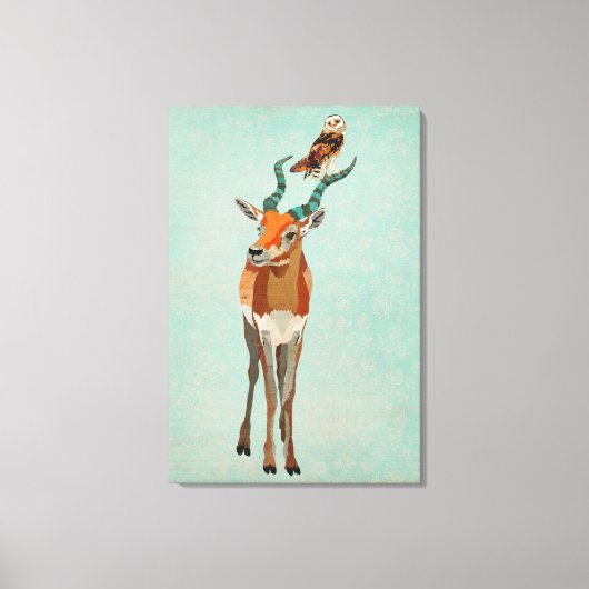 Antelope & Uil Canvas (Voorkant)