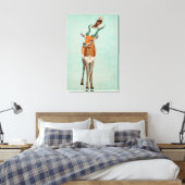 Antelope & Uil Canvas Afdruk (Insitu (Slaapkamer))