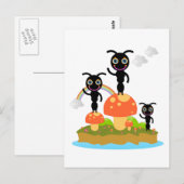 Anten en paddenstoelen briefkaart (Voorkant / Achterkant)