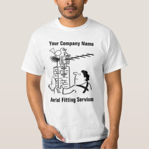 Antenne Installatie Service Cartoon T-Shirt
