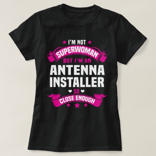 antenne-installatieprogramma t-shirt (Design voorkant)