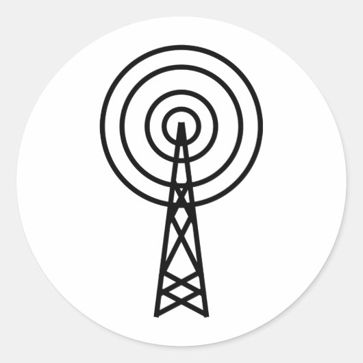 antenne luchtteken ronde sticker (Voorkant)