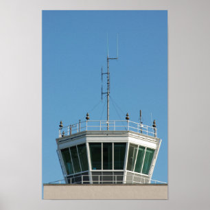 Antenne luchtverkeersleidingtoren poster