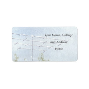 Antenne met Sneeuw Adresetiketten Etiket