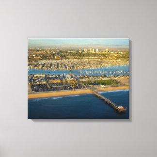 antenne van Newport Beach California Canvas Afdruk