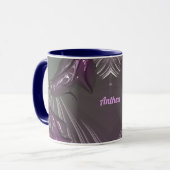 ANTHEA ~ GLOSSY 3D brillant rose argent ~ Mug (Devant gauche)
