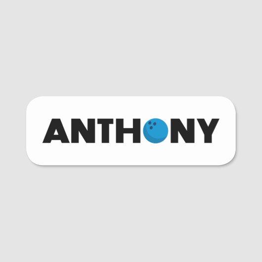 Anthony bowling name tag (Voorkant)