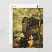 Anthony de Grote en Paul van Thebes Briefkaart (Voorkant / Achterkant)