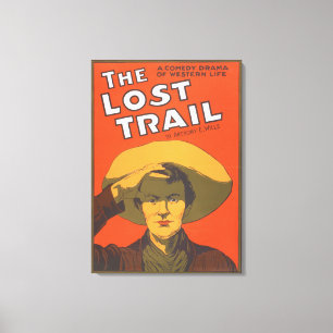 Anthony E. Wills "The Lost Trail"-wittheater Canvas Afdruk