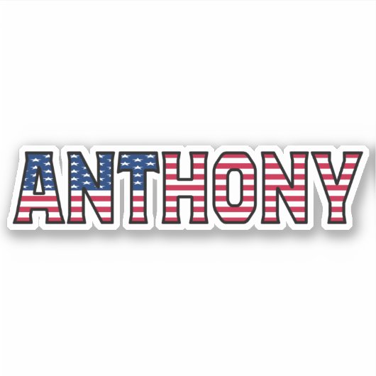 Anthony Name Vorname USA Sticker Stickerset (Voorkant)