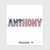 Anthony Name Vorname USA Sticker Stickerset (Vel)