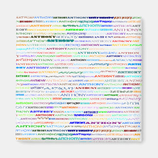 Anthony Text Design II Magnet Carré