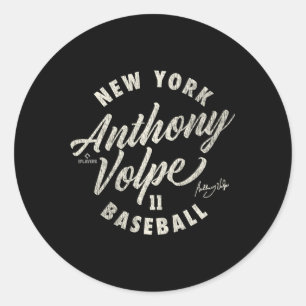 Anthony Volpe New York Baseball Cursive MLBPA Ronde Sticker