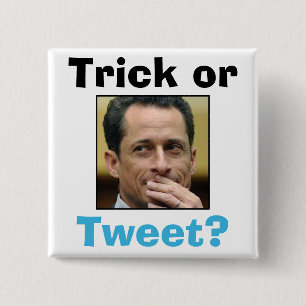 Anthony Weiner - Trick of Tweet? Vierkante Button 5,1 Cm