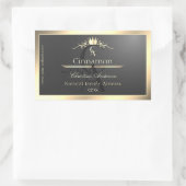 Anthraciet met gouden rand Monogram Productlabel Rechthoekige Sticker (Tas)