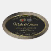 Anthracite Black Product Labels Ladybug met Logo (Voorkant)