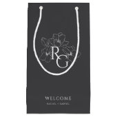 Anthracite | Sac cadeau Mariage Chic Monogram (Devant)