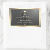 Anthracite with Gold Border Monogram Product Label (Tas)