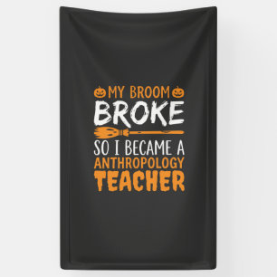 Anthropologie Docent Gebroken Bezem Halloween Ontw Spandoek