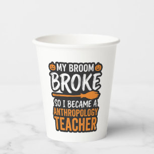 Anthropologiedocent Halloween Bezem Gebroken Papieren Bekers