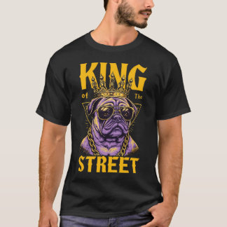 Anthropomorfe Pug met Kroon en Zonnebril T-shirt
