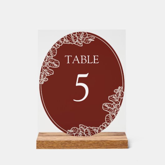 Anthurium Acrylic Table Sign (Recto)