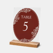 Anthurium Acrylic Table Sign Acryl Bord (Hoek)