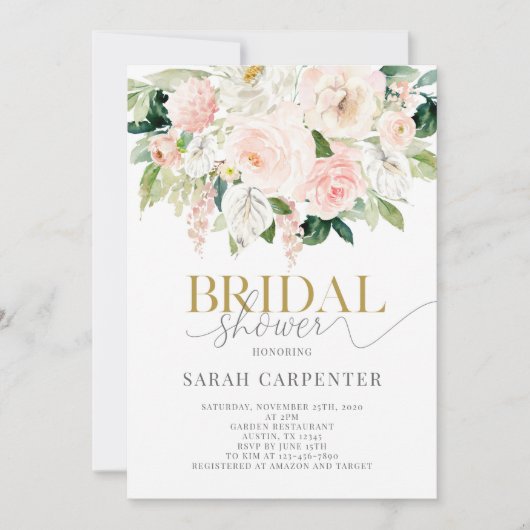 Anthurium Modern Bridal Shower Kaart (Voorkant)