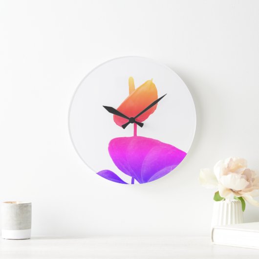 Anthurium photographie Acrylique Mur Horloge (Maison)